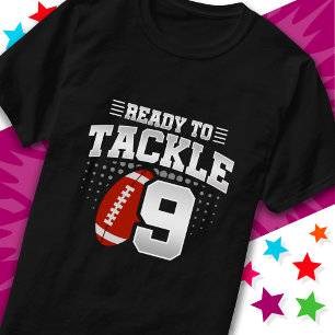 T-shirt Prêt à s'attaquer 9 Football Party 9e anniversaire