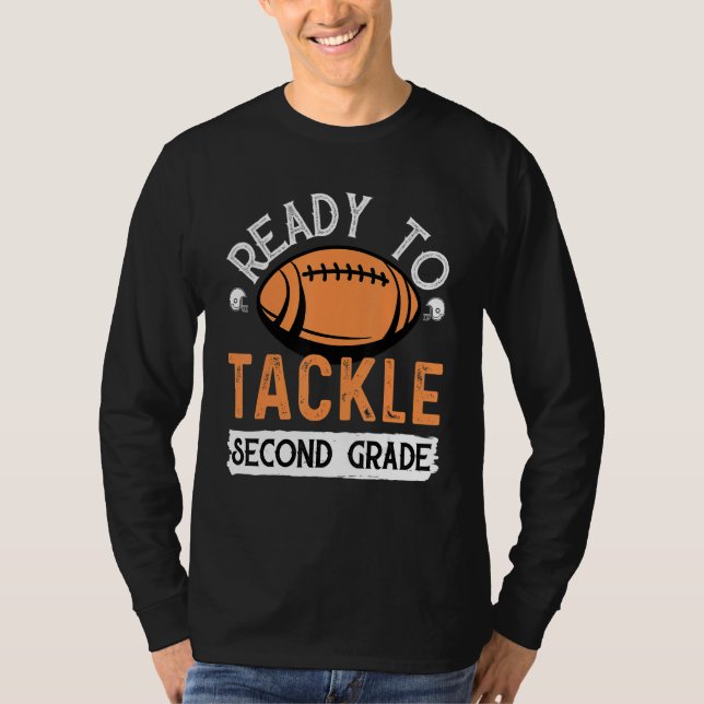 T-shirt Prêt à s'attaquer au football de deuxième année Pr (Devant)