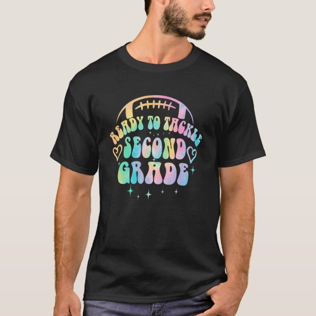 T-shirt Prêt À S'Attaquer Au Premier Jour De L'École F (Devant)