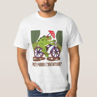 Prêt pour l"aventure, frog with mushroom