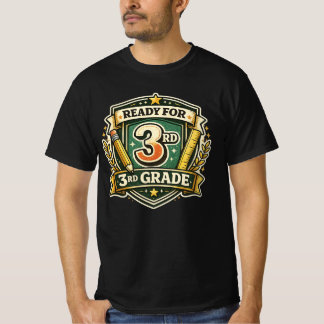 T-shirt Prêt pour la 3e année Crayon Rétro Rentree Scolair