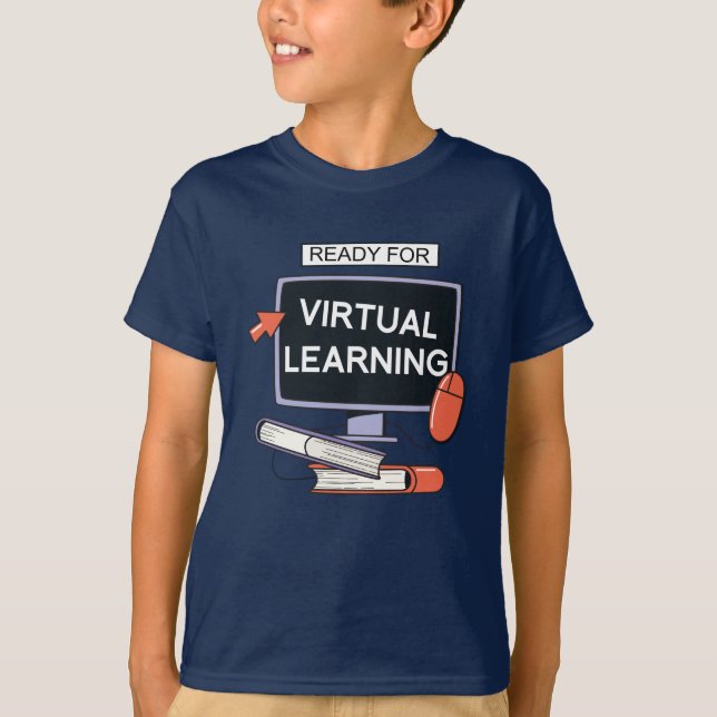 T-shirt Prêt pour l'apprentissage virtuel (Devant)