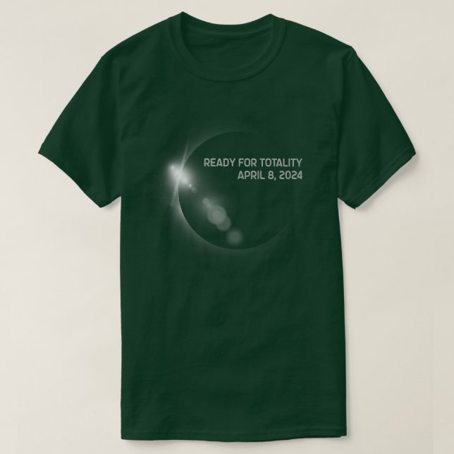 T-shirt Prêt pour l'Eclipse Solaire US Totalité 8 avril 20 (Design devant)