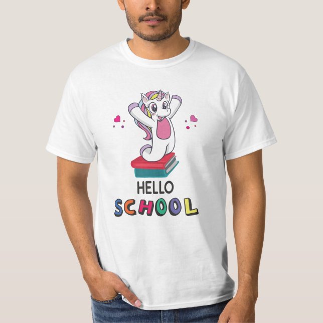 T-shirt Prêt pour l'école en ligne (Devant)