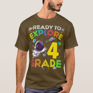 T-shirt Prêt pour l'Eplore 4e année Cute Astronaut Enfants