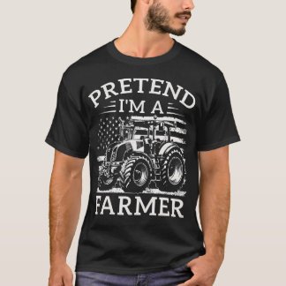 T-shirt Pretend I'M A Farmer Halloween Farming Costume Tra
