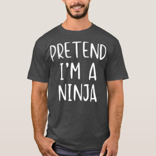 T-shirt Pretend Ninja Costume Halloween Lazy Easy
