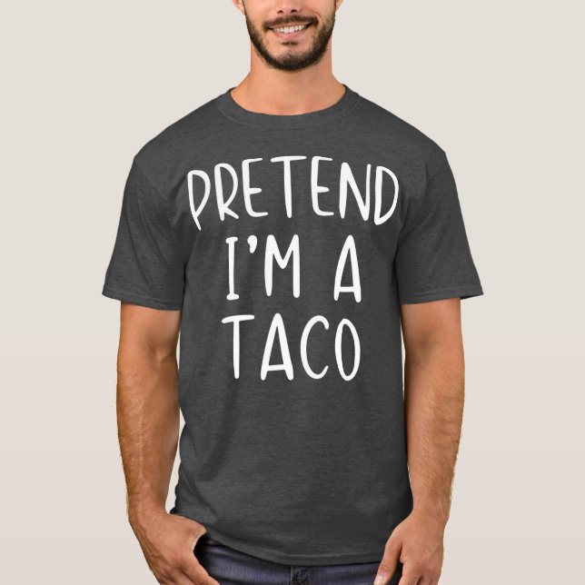 T-shirt Pretend Taco Costume Halloween Lazy Easy (Devant)