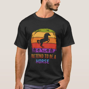 T-shirt Prétendre Être Un Cheval Animal Halloween Costume