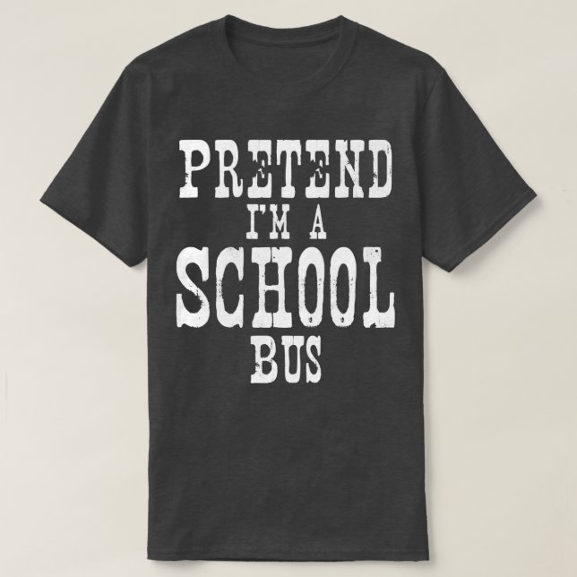 T-shirt Prétendre Ix27m un bus scolaire Halloween 2 (Design devant)