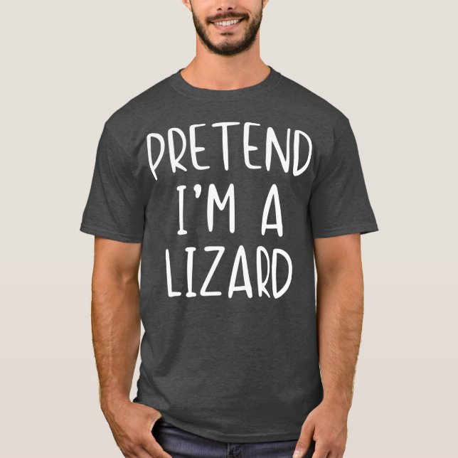 T-shirt Prétendre Lizard Costume Halloween Lazy Easy (Devant)