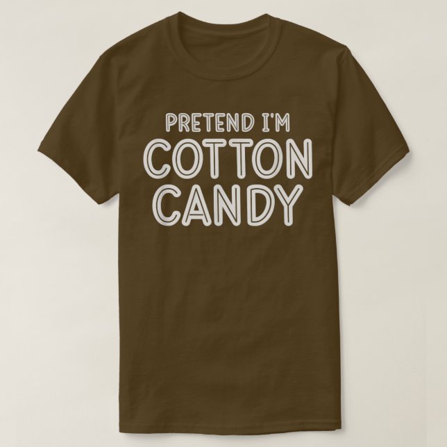 T-shirt Prétendre que je suis Cotton Candy Easy Halloween  (Design devant)