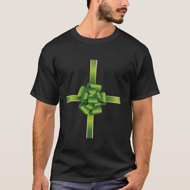 T-shirt Prétendre que je suis un cadeau de Noël vert (Devant)