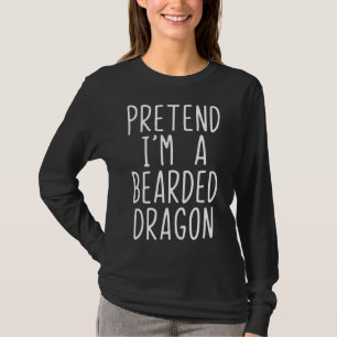 T-shirt Prétendre Que Je Suis Un Costume De Dragon Enroulé