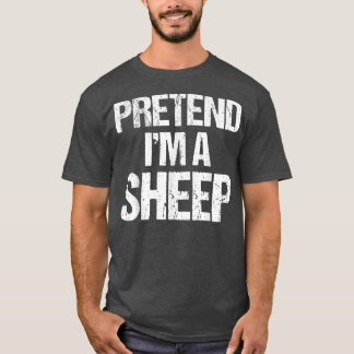 T-shirt Prétendre Que Je Suis Un Costume De Mouton Drôle L