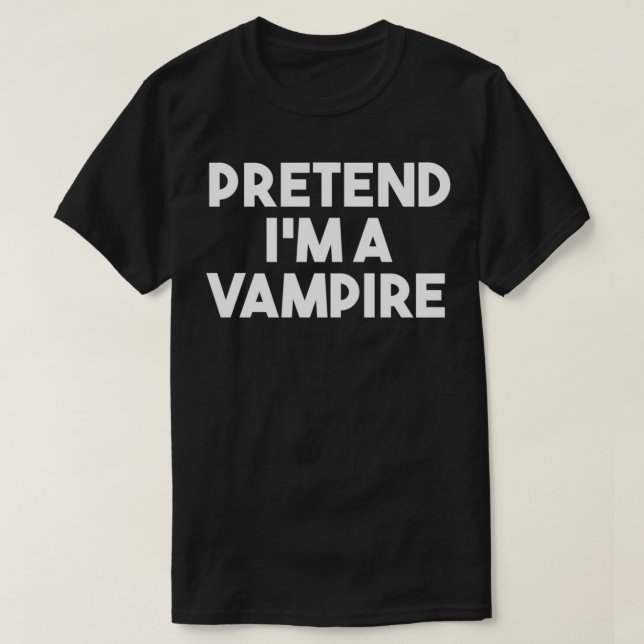 T-shirt Prétendre que je suis un costume d'Halloween amusa (Design devant)
