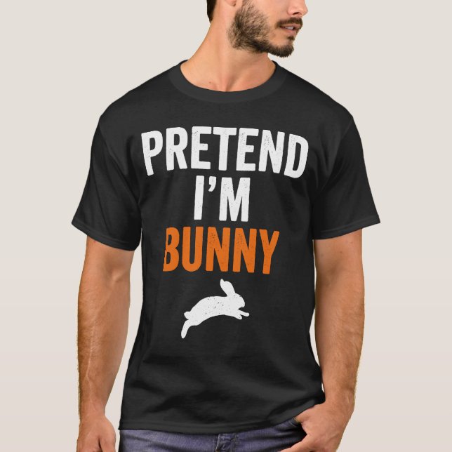 T-shirt Prétendre que je suis un costume d'Halloween lapin (Devant)
