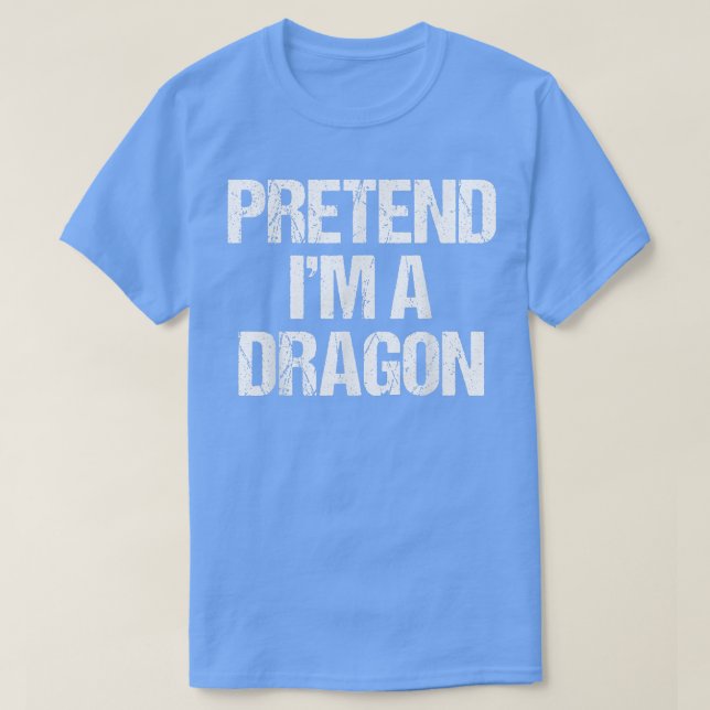 T-shirt Prétendre Que Je Suis Un Costume Dragon Drôle Hall (Design devant)
