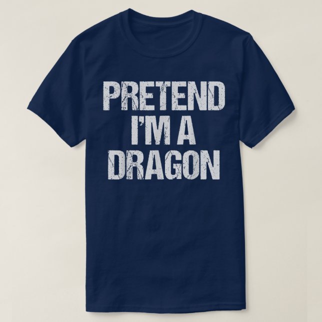 T-shirt Prétendre Que Je Suis Un Costume Dragon Drôle Hall (Design devant)