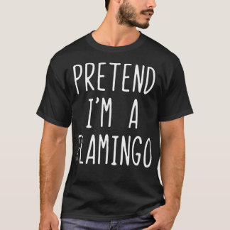 T-shirt Prétendre Que Je Suis Un Costume Flamant rose Hall