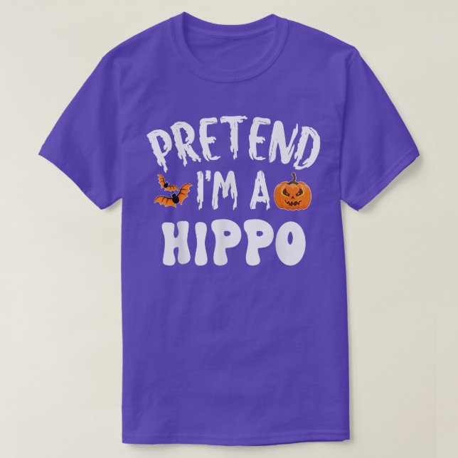 T-shirt Prétendre Que Je Suis Un Costume Hippo Halloween H (Design devant)