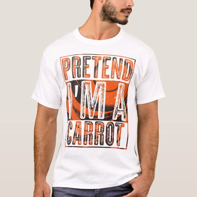T-shirt Prétendre que je suis une carotte drôle Halloween (Devant)