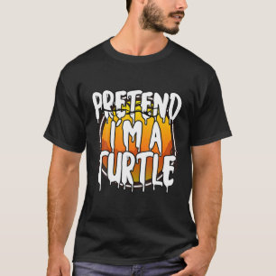 T-shirt Prétendre que je suis une tortue drôle Lazy Costum