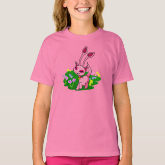 T-shirt Prêter l'Aisha rose à travers les fleurs