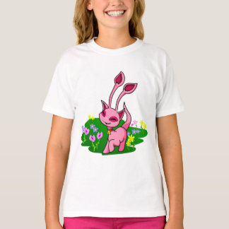 T-shirt Prêter l'Aisha rose à travers les fleurs