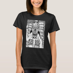 T-shirt prêtre catholique crâne attend les deux confession