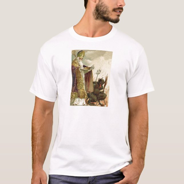 T-shirt Prêtre de fourche de Saint-Nicolas Krampus (Devant)