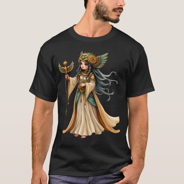 T-shirt Prêtresse céleste de la Pyramide d'or. (Devant)