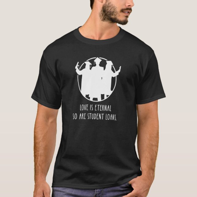 T-shirt Prêts étudiants L'amour est éternel collège Silhou (Devant)