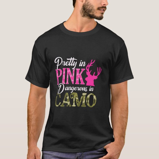 T-shirt Pretty In K Dangerous In Camo Hunter (Devant)