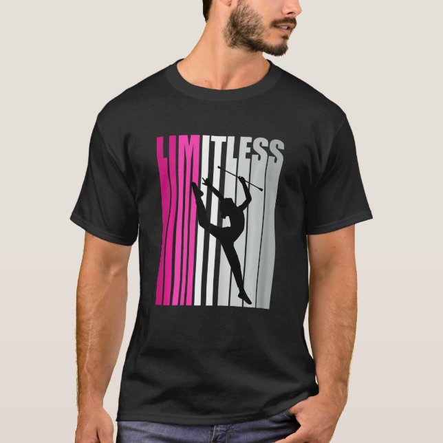 T-shirt Pretty Rhythmic Gymnastics Squad Girl Kid Pink Lim (Devant)