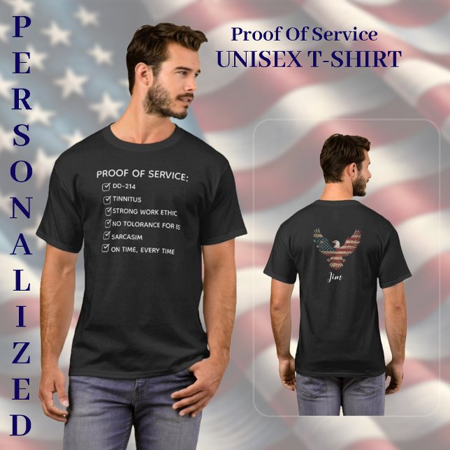 T-shirt Preuve de service hommes ou femmes (Créateur téléchargé)