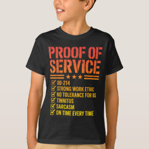 T-shirt Preuve de traits militaires de vétéran de la marin