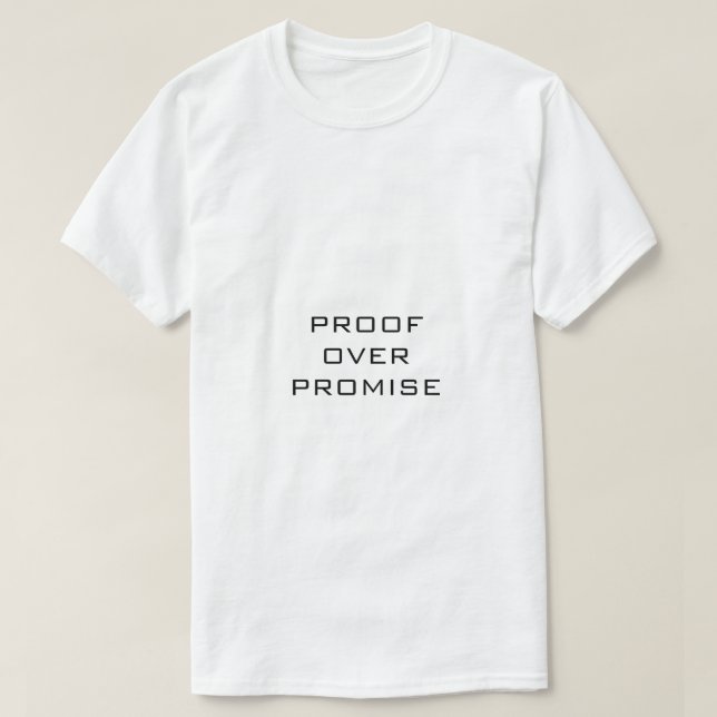 T-shirt PREUVE SUR PROMESSE Blanc (Design devant)