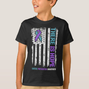 T-shirt Prévention Amérique drapeau espoir sensibilisation