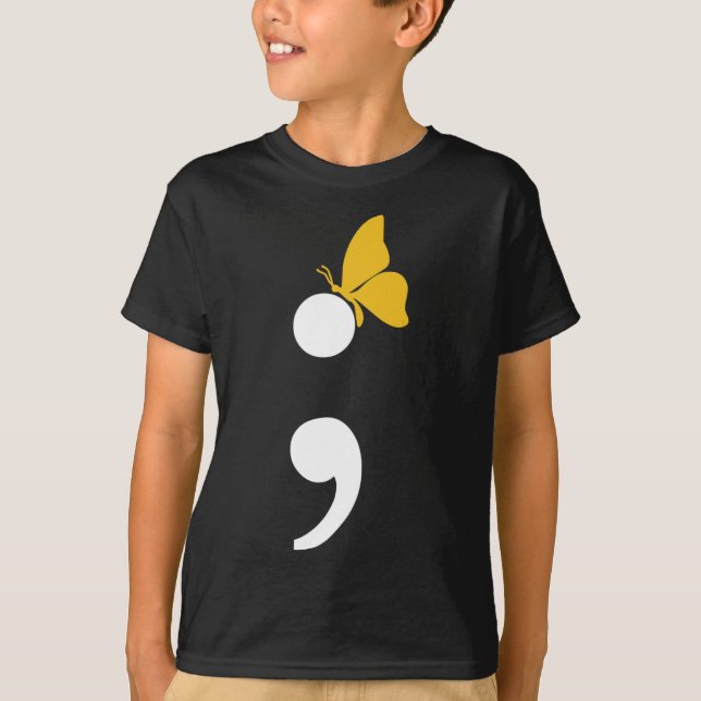 T-shirt Prévention de la dépression du suicide papillon (Devant)