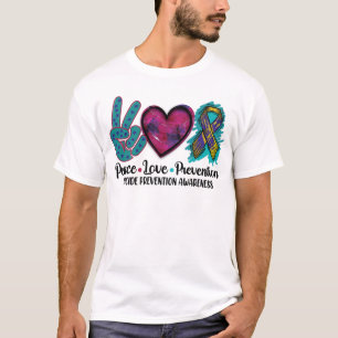 T-shirt Prévention de l'amour pour la paix Prévention du s