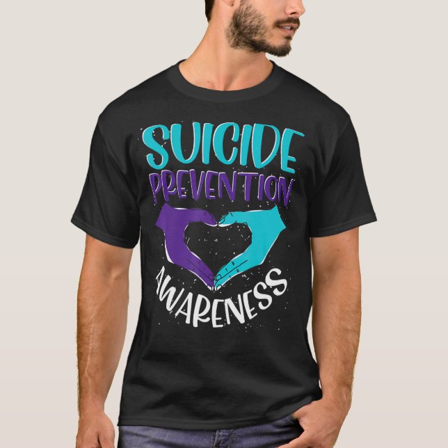 T-shirt Prévention du suicide du coeur à la main Sensibili (Devant)
