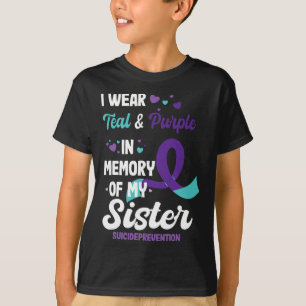 T-shirt Prévention du suicide en mémoire de ma sœur