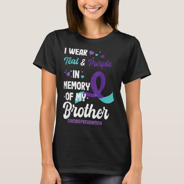 T-shirt Prévention du suicide en mémoire d'un frère  (Devant)