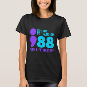 T-shirt Prévention du suicide point-virgule Santé mentale
