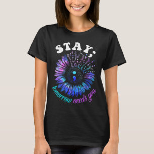 T-shirt Prévention du suicide Restez demain Besoin de vous