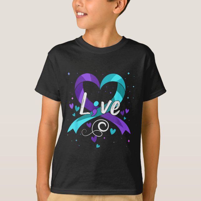 T-shirt Prévention du suicide - Ruban de sensibilisation a (Devant)