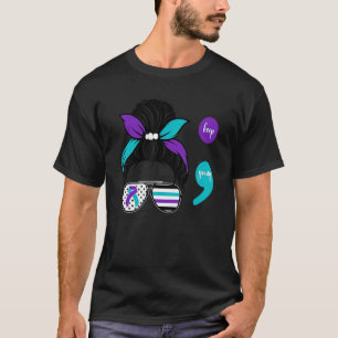 T-shirt Prévention du suicide Sens de point-virgule Contin