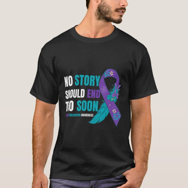 T-shirt Prévention du suicide Sensibilisation Aucune histo (Devant)