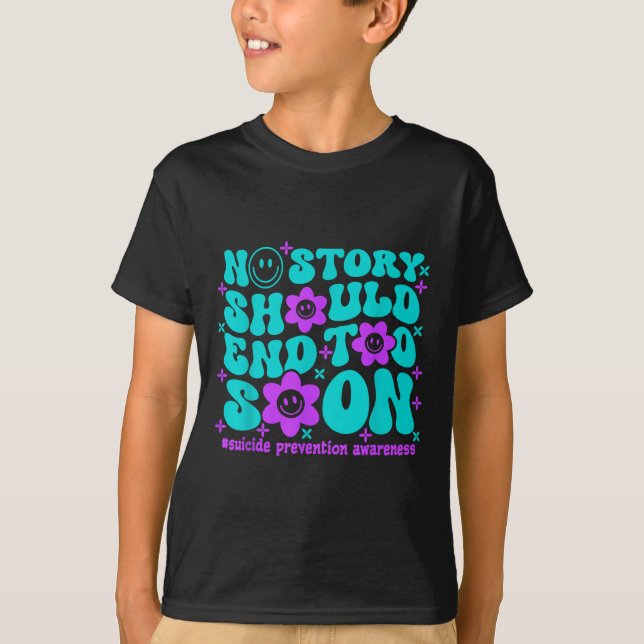 T-shirt Prévention du suicide Sensibilisation Aucune histo (Devant)